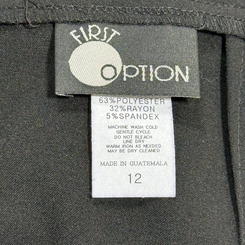 First Option Womens Size 12 Skirt Black A-Line Maxi Waist Tie Stretchy NWT NEW - Picture 6 of 7
